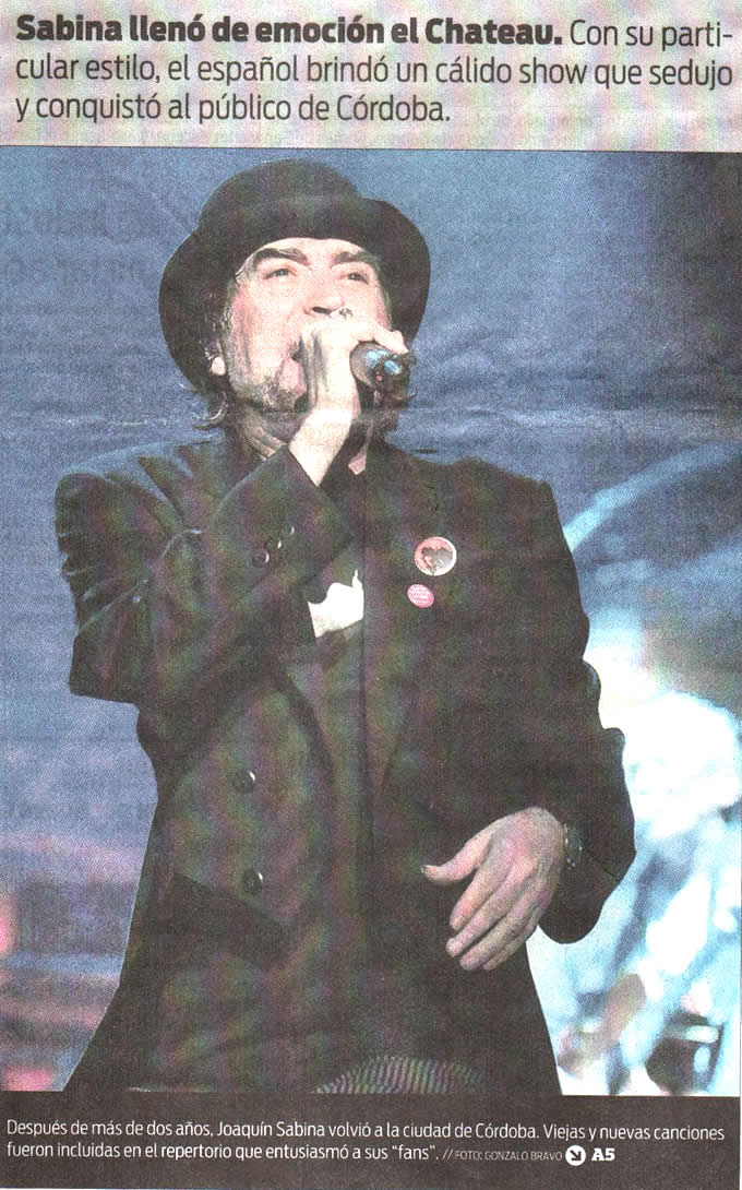 EMOTIVO SHOW DE SABINA EN CORDOBA